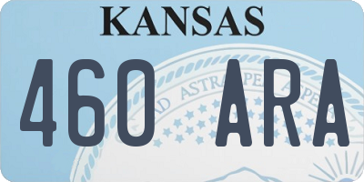 KS license plate 460ARA