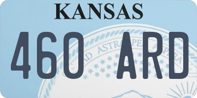 KS license plate 460ARD
