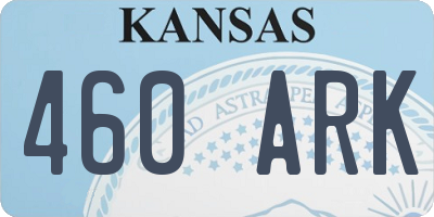 KS license plate 460ARK