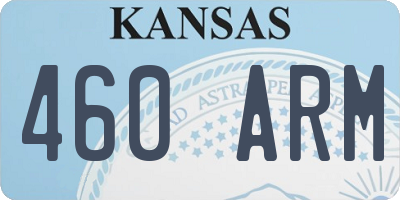 KS license plate 460ARM