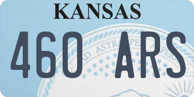 KS license plate 460ARS