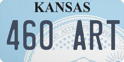 KS license plate 460ART