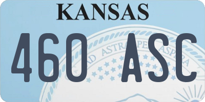 KS license plate 460ASC