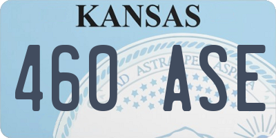 KS license plate 460ASE