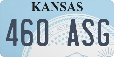 KS license plate 460ASG