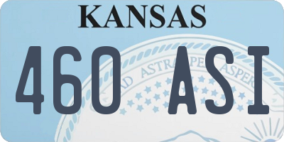 KS license plate 460ASI