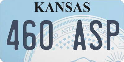 KS license plate 460ASP