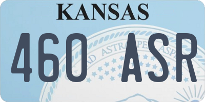 KS license plate 460ASR