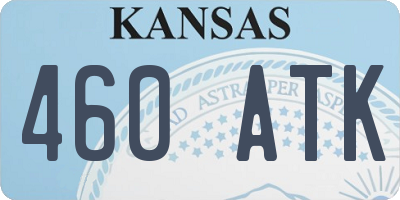 KS license plate 460ATK