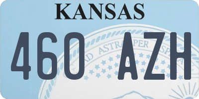 KS license plate 460AZH