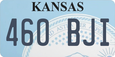 KS license plate 460BJI