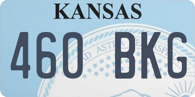 KS license plate 460BKG