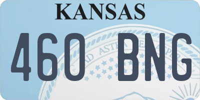 KS license plate 460BNG