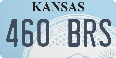 KS license plate 460BRS