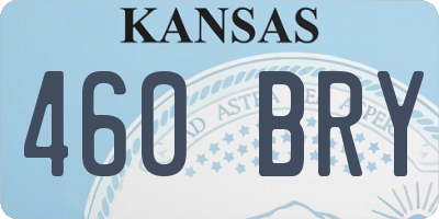 KS license plate 460BRY