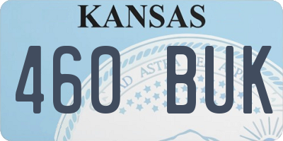 KS license plate 460BUK