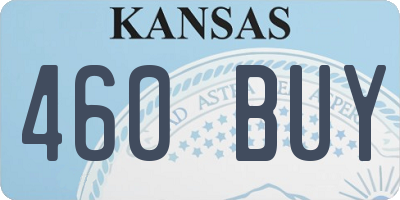 KS license plate 460BUY