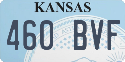 KS license plate 460BVF