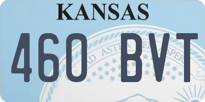 KS license plate 460BVT