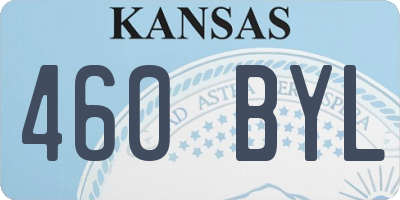 KS license plate 460BYL