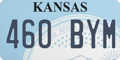 KS license plate 460BYM