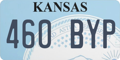 KS license plate 460BYP