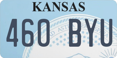 KS license plate 460BYU