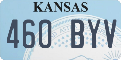 KS license plate 460BYV