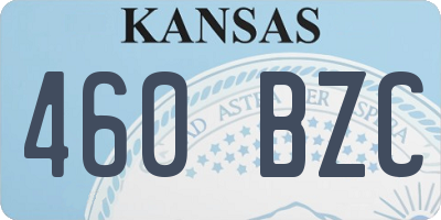 KS license plate 460BZC
