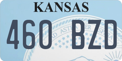 KS license plate 460BZD