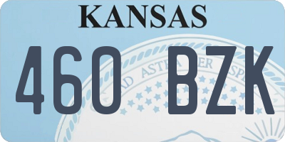 KS license plate 460BZK