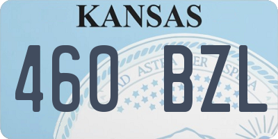 KS license plate 460BZL