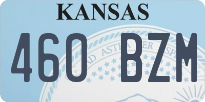 KS license plate 460BZM