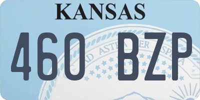 KS license plate 460BZP