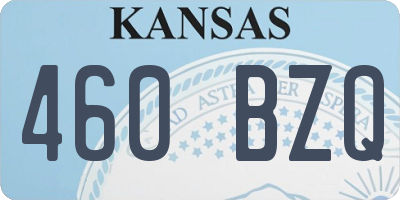 KS license plate 460BZQ