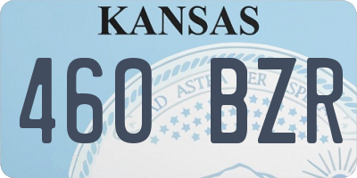 KS license plate 460BZR