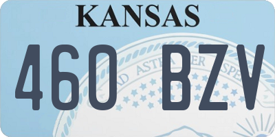 KS license plate 460BZV