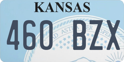 KS license plate 460BZX