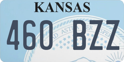 KS license plate 460BZZ