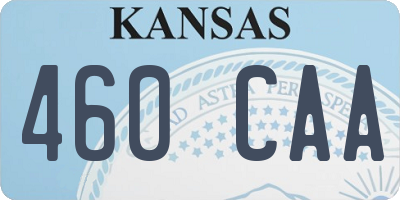 KS license plate 460CAA