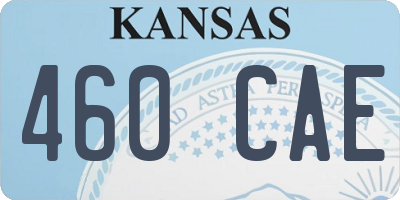 KS license plate 460CAE