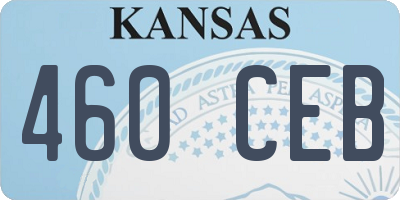 KS license plate 460CEB
