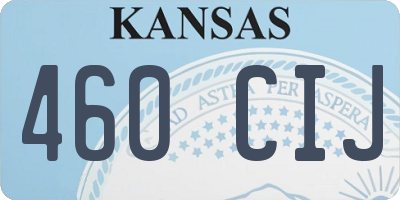 KS license plate 460CIJ
