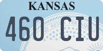 KS license plate 460CIU
