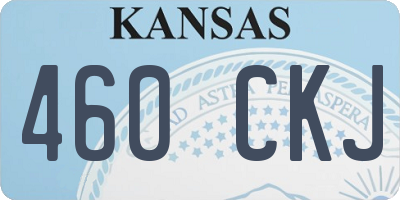 KS license plate 460CKJ
