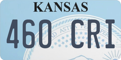 KS license plate 460CRI