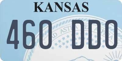 KS license plate 460DDO