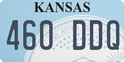 KS license plate 460DDQ
