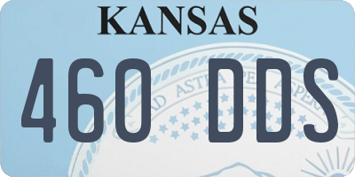 KS license plate 460DDS