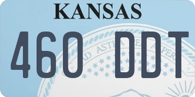 KS license plate 460DDT